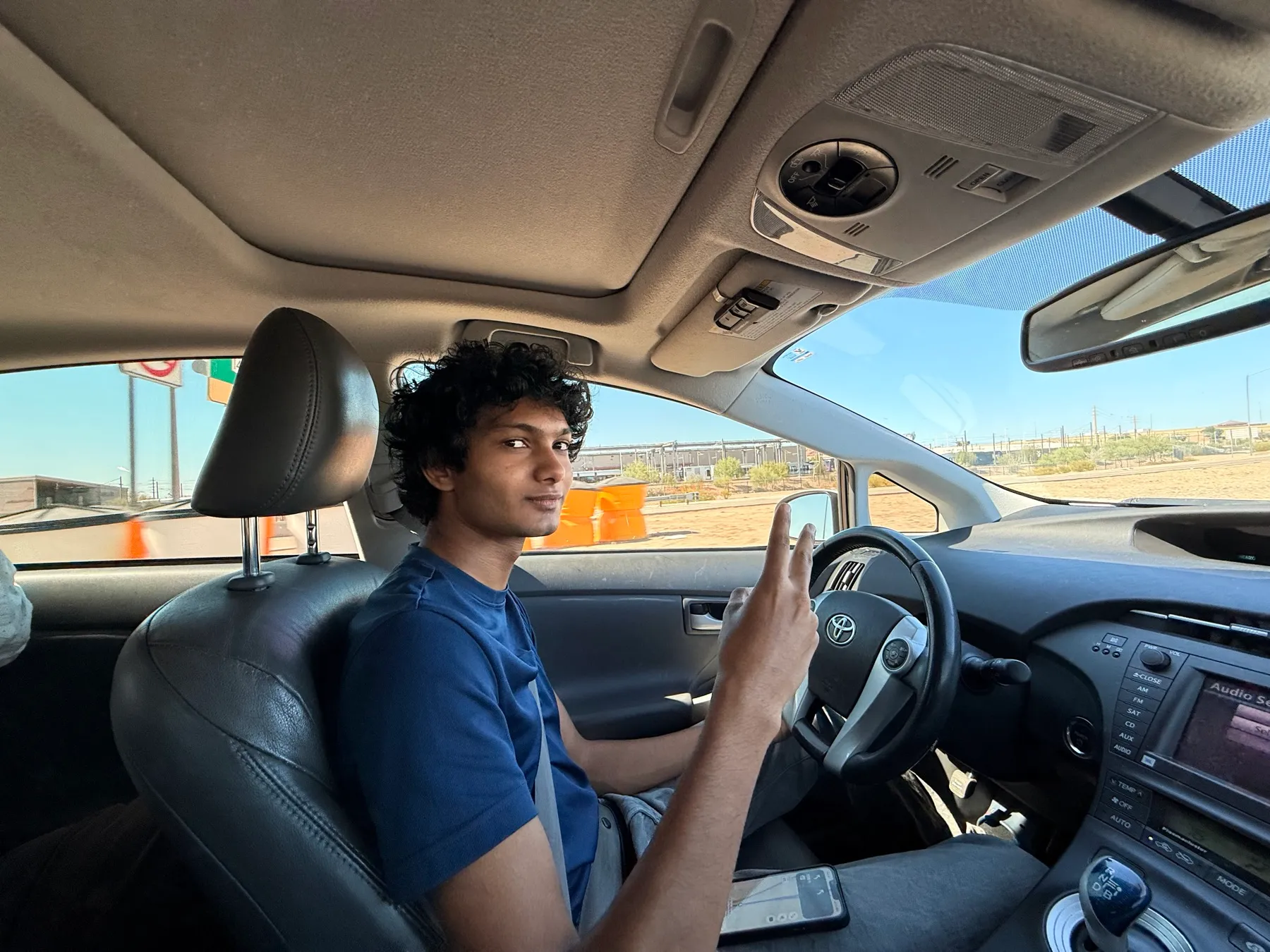 Raghav picking us up.
